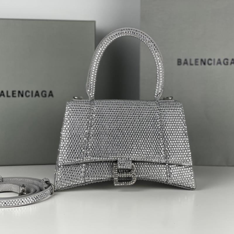 Balenciaga Bags 593546 Full Diamond Silver